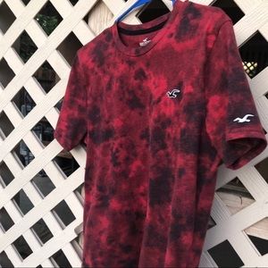 Red & Black Tie-Dye Hollister T-Shirt